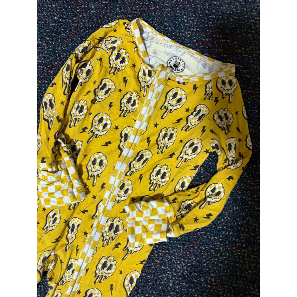 Strictly Wild Yellow Melting Smiley Face Bamboo Viscose Sleeper 6-12M
